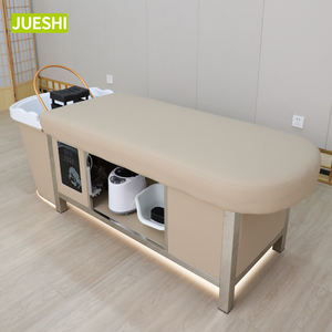 JUESHI Head <span class=keywords><strong>Spa</strong></span> marco de acero japonés circulación de agua acrílico lavabo lavado de cabello Headspa champú cama de masaje para salón de belleza - Product Image 6