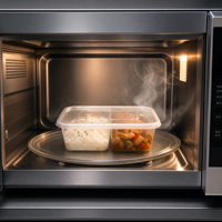 Conteneur alimentaire en plastique PP de qualité alimentaire à 2 compartiments avec couvercle, sans BPA, boîte à lunch jetable pour aliments chauds, réchauffable