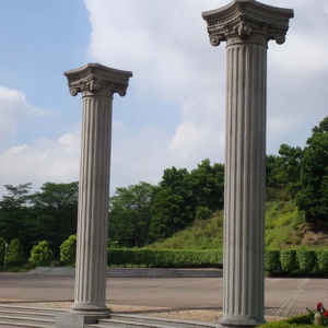 عمود رخامي حديث منحوت يدويًا بحجم مخصص للديكور الخارجي للمنزل - Product Image 1