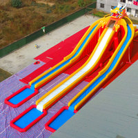 Toboggan aquatique gonflable géant personnalisé de 40 m de haut en forme d'hippopotame-dragon, certifié CE, en PVC, pour adultes, Tonle TL1217, 10 personnes