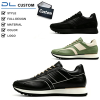 Sneakers rétro en cuir verni DL CUSTOM - Chaussures de course décontractées personnalisables avec semelle extérieure en caoutchouc et doublure en mousse