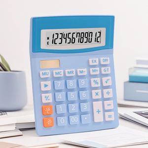 เครื่องคิดเลขแบบกลไกไร้เสียงสำหรับโรงเรียนอุปกรณ์สอบทางการเงินใช้พลังงานแบบคู่ตั้งโต๊ะ - Product Image 5