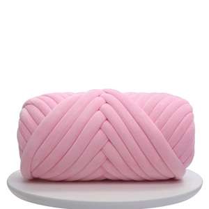 Hot Bán 3Cm Rộng Chunky Sợi Bện Tay Đan Chăn Thảm Ngắn Nhung Bông Ống Đầy Sợi - Product Image 2