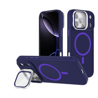 Support de téléphone magnétique J2 en silicone liquide avec supports d'appareil photo et verre pour iPhone 15 16 17 Pro Max