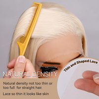 Perruque brésilienne en gros 100% cheveux vierges Remy double drawn sans colle HD 13*4 avec dentelle transparente, lisse ou bouclée profonde