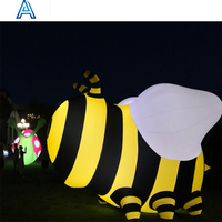 Carré centre commercial rue scène fête célébration décoration gonflable dessin animé abeille pour sauter abeille publicité modèle d'abeille