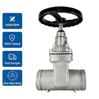 Vanne à opercule à tige non montante rainurée en acier inoxydable DN50 PN10 à joint souple pour irrigation de jardin, fabriquée par le fabricant
