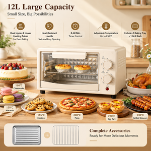 <span class=keywords><strong>Four</strong></span> à convection 12L 600W, commande mécanique, boîtier métallique, mini <span class=keywords><strong>four</strong></span> électrique pour la maison, l'hôtel, le commerce et l'extérieur - Product Image 5