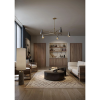 5 lumière 3 abat-jour Simple ferme maison campagne Villa pendentif éclairage salon salle à manger lustre