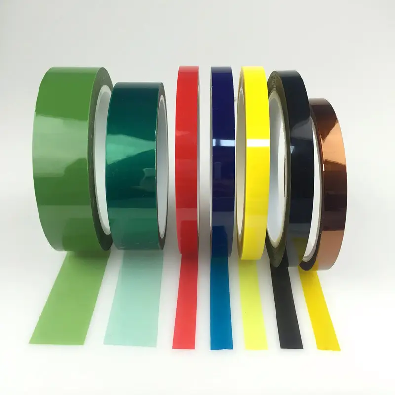 Fabrik freie Probe Hoch temperatur silikon Einseitiger Klebe film Green Pet Polyester Tape