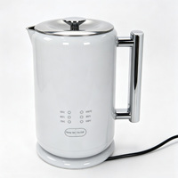 Bouilloire électrique sans fil GS CB CE 1800W 1,7L en acier inoxydable avec contrôle de la température et affichage numérique pour usage domestique