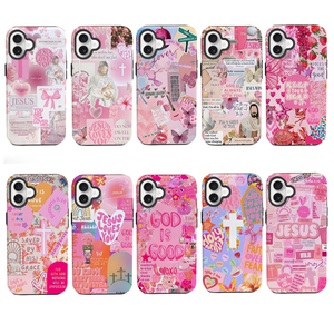 Custodia per telefono di lusso <span class=keywords><strong>rosa</strong></span> estetica Jesus per <span class=keywords><strong>iPhone</strong></span> 16 <span class=keywords><strong>Pro</strong></span> <span class=keywords><strong>Max</strong></span> 15 <span class=keywords><strong>13</strong></span> 12 11 XR 14 7 8 Plus <span class=keywords><strong>Cover</strong></span> protettiva antiurto da donna - Product Image 1