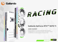 Nouvelle carte graphique de jeu pour ordinateur de bureau Manli RTX 5070 Ti OC 16 Go Blanc Gallardo GDDR7 MXM Fan 2580 MHz Horloge du processeur Interface 128 bits PCIe 4.0 16X