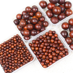 <b>Red</b> Sandalwood Round Loose Beads 6mm 8mm 15mm 18mm 20mm For <b>Bracelet</b> Making DIY Jewelry Materials - Product Image 1