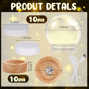 Conteneur en plastique personnalisé pour la décoration, paillettes, cadeaux DIY, globe à neige vide, toutes tailles pour globe à neige en plastique DIY - Product Image 2