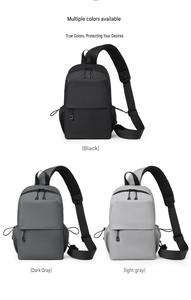 Lightweight Nylon <b>Leather</b> Chest Bag Men's <b>Backpack</b> Waterproof Diagonal Chest Bag Outdoor <b>Backpack</b> Cycling Bag - Product Image 6