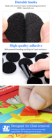 Points adhésifs ronds transparents invisibles, points de fixation auto-agrippants pour surfaces lisses en verre et carrelage