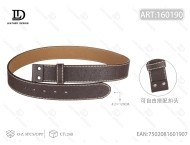 Cintura con Stampa Western Cowboy 4,2cm 120cm Marrone Scuro in Vera Pelle Casual con Fibbia a Perno - Product Image 1
