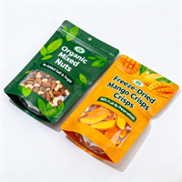 Op maat gemaakte bedrukte recyclebare staande pouches van PE, geurdicht, met ziplock sluiting, Doypack voedselverpakking voor gedroogd fruit en snacks, aluminiumfolie zak