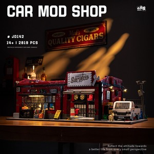 EN STOCK JD142 MOC Idea Taller de Reparación de Autos Estilo Americano, Bloques de Construcción, Ladrillos para Armar, Juguetes DIY para Niños, Regalo de Navidad - Product Image 5
