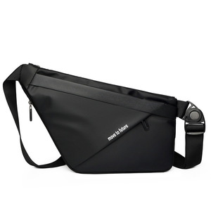 Sac banane noir unisexe étanche antivol avec fermeture éclair, idéal pour le sport, la course à pied et la gym, personnalisable avec logo, prix abordable - Product Image 2