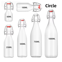 Bocal en verre transparent Lock&Lock pour enzymes, bouteille à boisson Snap-Lock, bocal de fermentation DIY pour jus et vin de fruits, vente en gros transfrontalière