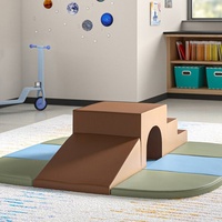 Équipement de jeu intérieur pour la petite enfance : Toboggan combiné rembourré en bois – Fourniture directe usine – Outils éducatifs