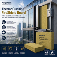 Panel Ignífugo ThermoCurtain - Barrera Contra Incendios de Lana de Roca con Clasificación A1, 100 kg/m³, para Paredes Cortina y Cavidades
