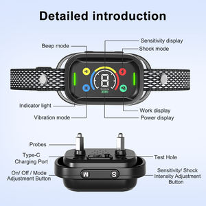 TIZE, nuevo producto, patente, diseño de pantalla a Color, dispositivo inteligente para perros, vibración, <span class=keywords><strong>collar</strong></span> antiladridos - Product Image 4