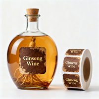 Étiquettes personnalisées en BOPP avec dorure or de luxe pour l'emballage de bouteilles de spiritueux (whisky, vodka), de vignerons et de brasseries