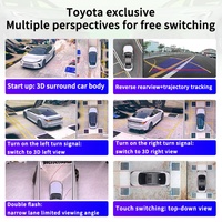 Layar Asli Toyota Camry Kamera Panorama 360 Derajat 4 Kanal 1080p Sistem Kamera Bird View Lintasan Dinamis