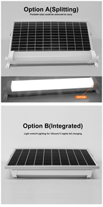Solar Latten licht LED-Röhren leuchte für den Außenbereich mit 20-W-Solarpanel und Lithium batterie, IP65 wasserdicht, Garage, Lager, Camping - Product Image 3