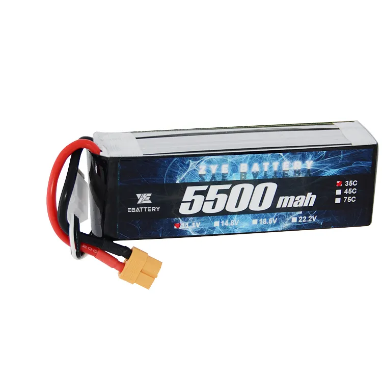 14.8V 22.2V batteria agli ioni di litio 5000mah 5500mah 22000mah Lipo batteria 4S 6S 60C per il telecomando RC Drone