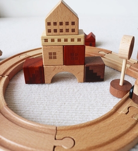<strong>Personalised</strong> <strong>Wooden</strong> Train Track Set Traditional <strong>Toy</strong> <strong>Wooden</strong> Traffic Sign <strong>Toys</strong> Custom <strong>Wooden</strong> Train Set for Children - Product Image 6