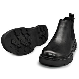 Cómodas botas <span class=keywords><strong>Chelsea</strong></span> de cuero puro, botas de piel de vaca de Grado Superior transpirables, zapatos informales para hombres, compras al aire libre - Product Image 2