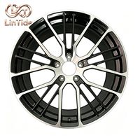 Jante en alliage forgé multi-rayons, finition noire brillante usinée, pour tuning de voitures particulières, PCD personnalisé et livraison rapide