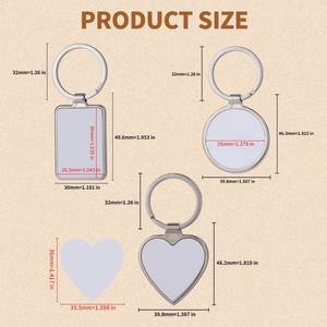 Wholesale Custom Photo Metal Keychain Sublimation Blank <b>Key</b> <b>Ring</b> Ideal Memorial and Promotional Gift for Couples, Family & Brand - Product Image 2