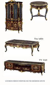 Juego de muebles para el hogar de gama alta de estilo francés de lujo, 2 asientos, 3 asientos, sofás de chapa de latón dorado tallado para sala de estar, Villa, Apartamentos - Product Image 6