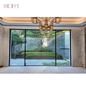 Système de portes coulissantes électriques en aluminium avec cadre en verre trempé certifié NAFS AS2047, portes coulissantes cachées pour patio - Product Image 4