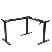 Bureau de travail ergonomique en forme de L avec logo personnalisé, mobilier de bureau intelligent, 3 pieds, bureau électrique moderne à hauteur réglable, cadre de bureau pour ordinateur