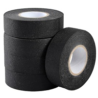Ruban adhésif personnalisé OEM multi-usages en tissu PET résistant à la chaleur, sensible à la pression, simple face, pour faisceaux de câbles, ignifuge V0