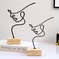 Décoration intérieure moderne simple Art abstrait Visage contemplatif Accessoires décoratifs pour la maison Artisanat de table Décoration de la maison