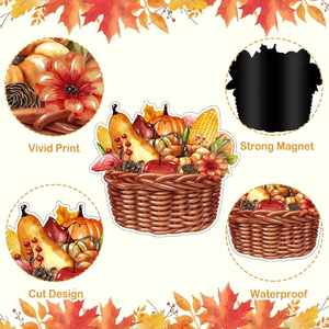 12 Aimants Décoratifs Récolte de Thanksgiving, Panneaux d'Automne, Ornements de Fêtes pour Lave-vaisselle, Porte de Garage, Cuisine, Boîte aux Lettres - Product Image 2