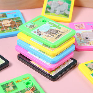 Mini animale scorrevole parola griglia Montessori educativo classico <span class=keywords><strong>gioco</strong></span> <span class=keywords><strong>di</strong></span> apprendimento in plastica 12 Pc Puzzle giocattoli per bambini ragazzi ragazze - Product Image 5
