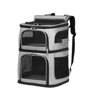 Custom Large Capacity Outside Pat <b>Carrier</b> Bag Oxford Double Layer Breathable Pet <b>Backpack</b> for Outdoor Travelling - Product Image 1