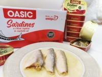 Sardines en sauce tomate, tous types de poissons, vente en gros de fruits de mer, 155g