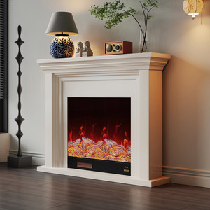 <span class=keywords><strong>Chimenea</strong></span> Eléctrica Virtual de Lujo con Tecnología de <span class=keywords><strong>Llama</strong></span> <span class=keywords><strong>Real</strong></span> Integrada, Calentador de 1500W, WIFI, APP, LCD, <span class=keywords><strong>Chimenea</strong></span> Eléctrica Virtual de 36 Pulgadas - Product Image 2