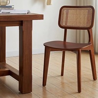 Chaise de salle à manger en rotin LJ1, style nordique moderne, pour restaurant, salle à manger, vente en gros à prix avantageux