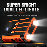 Batterie Externe Solaire avec Chargeur Magnétique Sans Fil, Manivelle Manuelle, Charge Rapide PD 22.5W, Câble Intégré et Lampe Torche LED