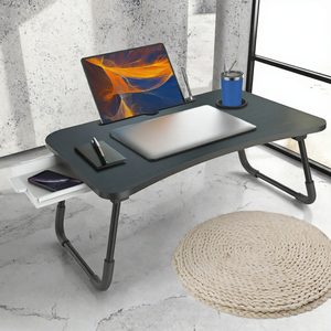 Mesa Plegable para Cama con Cajón y Portavasos para Oficina en Casa - Product Image 2